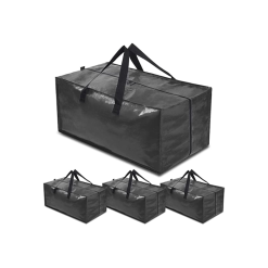 Heavy Duty Storage Totes (4 Pack/Black)