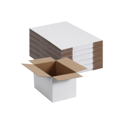 White Corrugated Cardboard Boxes 8x8x4