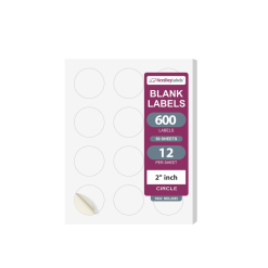 NextDayLabels - Laser/Ink Jet White Labels (2" Round/50 Sheets)