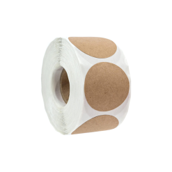 Natural Brown Kraft Stickers 1.5”