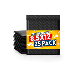 Metronic Bubble Mailer 8.5x12 Black
